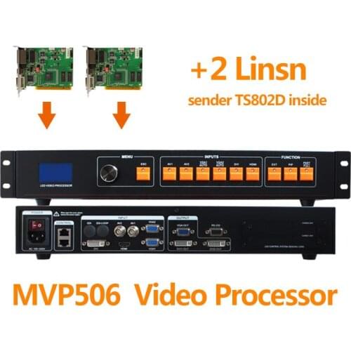 Mozambique led video peocessor with 2pcs linsn ts802 control card for led business sign smd led display module outdoor