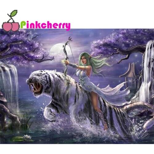Cartoon Anime fairy DIY diamond painting,full,square,round tiger diamond embroidery mosaic diamond stitch 5d diy k1203