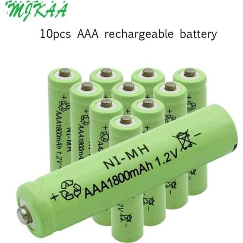 New MJKAA 3A Batteries 1800mAh NI-MH 1.2V AAA Rechargeable Battery for Clocks, Mice, Computrs, Toys So On