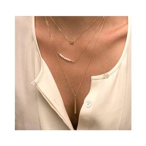 Timlee N071 Free shipping Imitation Pearl Multi layers Chains Chokers Necklaces Wholesale