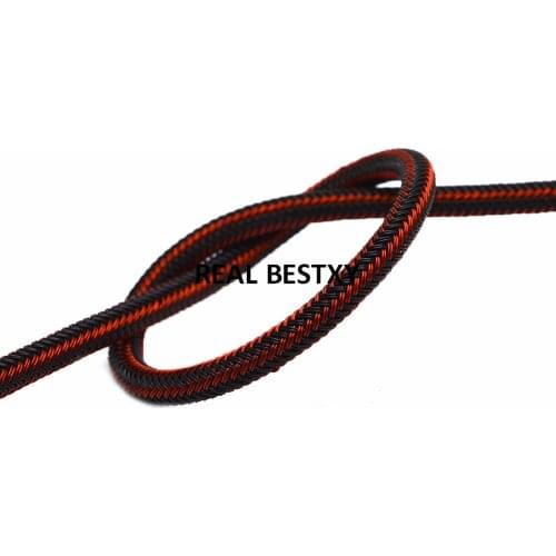 2m/lot Approx 6mm Black Red Braided Steel Cords Strands for Jewelry Bracelets Making DIY Steel Rope for Jewelry Making Promotion
