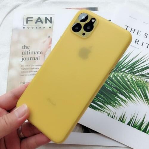 For iphone 11 Pro 11Pro MAX 0.3mm Ultra Thin Matte Plastic Back Cover Case for iphone X Xr Xs Max 6 6s 7 8 Plus Fashion Cases