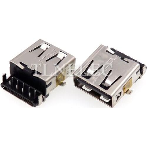 USB 3.0 Type A Famale Socket Connector 9 Pins 90 Degree Data Transmission Charging Plug Flat Edge Port with Shrapnel