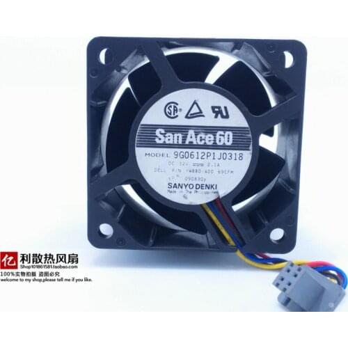 SANYO DENKI DENKI 9G0612P1J0318 DC 12V 2.1A 60x60x38mm Server Cooling Fan