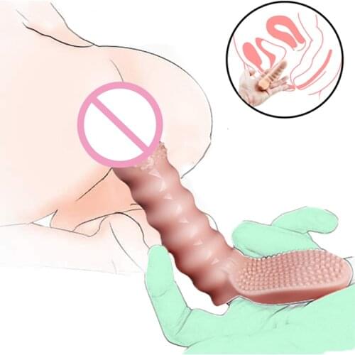 Finger Sleeve Vibrator G Spot Massage Vagina Clit Stimulate Masturbator Sex Toys For Women Couples Orgasm Adult Games For Gays