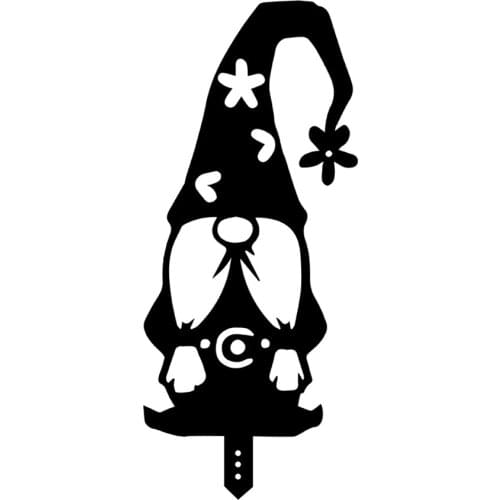 Insert The Cards Garden Decor Statue Dwarf Sign Hollow Waterproof For Outdoor Lawns Gardens Backyards Metal Branch Yard Art