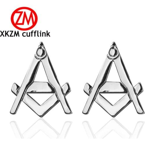XKZM Fashion Luxury shirt silvery masonic cufflink for mens Brand cuff buttons cuff links High Quality abotoaduras Jewelry