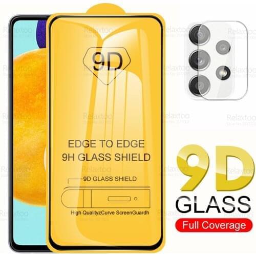 9D Full Glue Camera Tempered Glass For Samsung Galaxy A52 Sumsung A 52 2021 4G 5G A525F A526B Screen Protector Protective Film