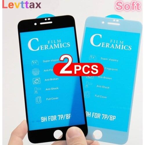 2Pcs For iPhone 12Pro Max Ceramic Protective Glass For iphone 11 XR XS Max X 8 76Plus Tempered Glass Screen Protector Glass Film