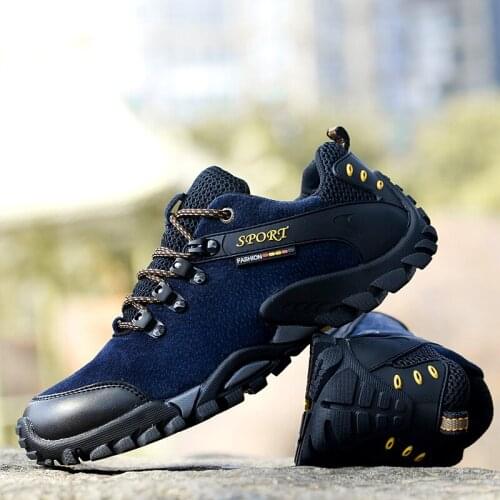 2021 Spring Hiking Shoes Men Women Waterproof shoes Wear-resisting Climbing Mountain Shoes Leather Sport Sneakers Trekking Boot
