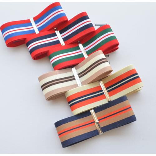 25mm Black Red Green Stripes Grosgrain Ribbon DIY Clothing Accessories Handmade Sewing Material Hair Bow Accessories (1Yard/Lot)