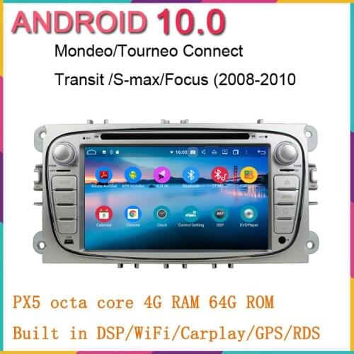 7inch android10 car radio multimedia player for ford FOCUS S-MAX C-MAX 2007-2011 gps navigation car audio stereo wifi DSP