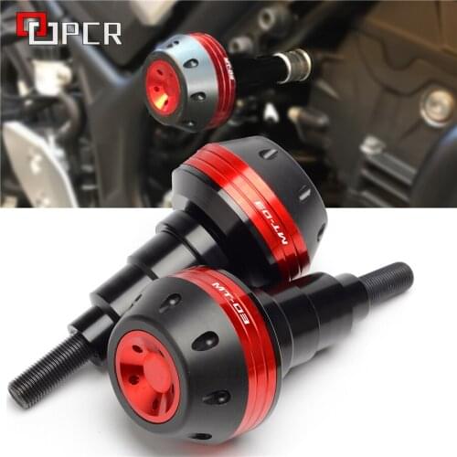 Aluminum Frame Sliders Protector For Yamaha MT03 MT 03 2014-2021 2018 2019 Motorcycle Falling Protection logo MT-03