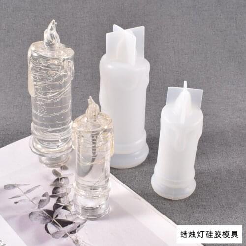 DIY crystal gutta percha candle silicone Candlestick mold Nightlight dining table decoration silicone mold