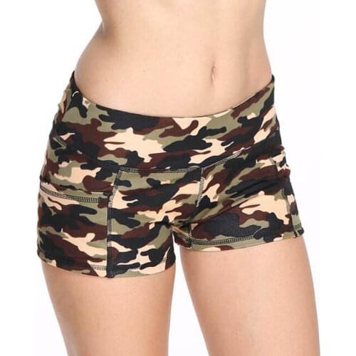 Womens Short Pants Camouflage Print Athletic Summer Sports Shorts High Waist Short Jeans Short Pants