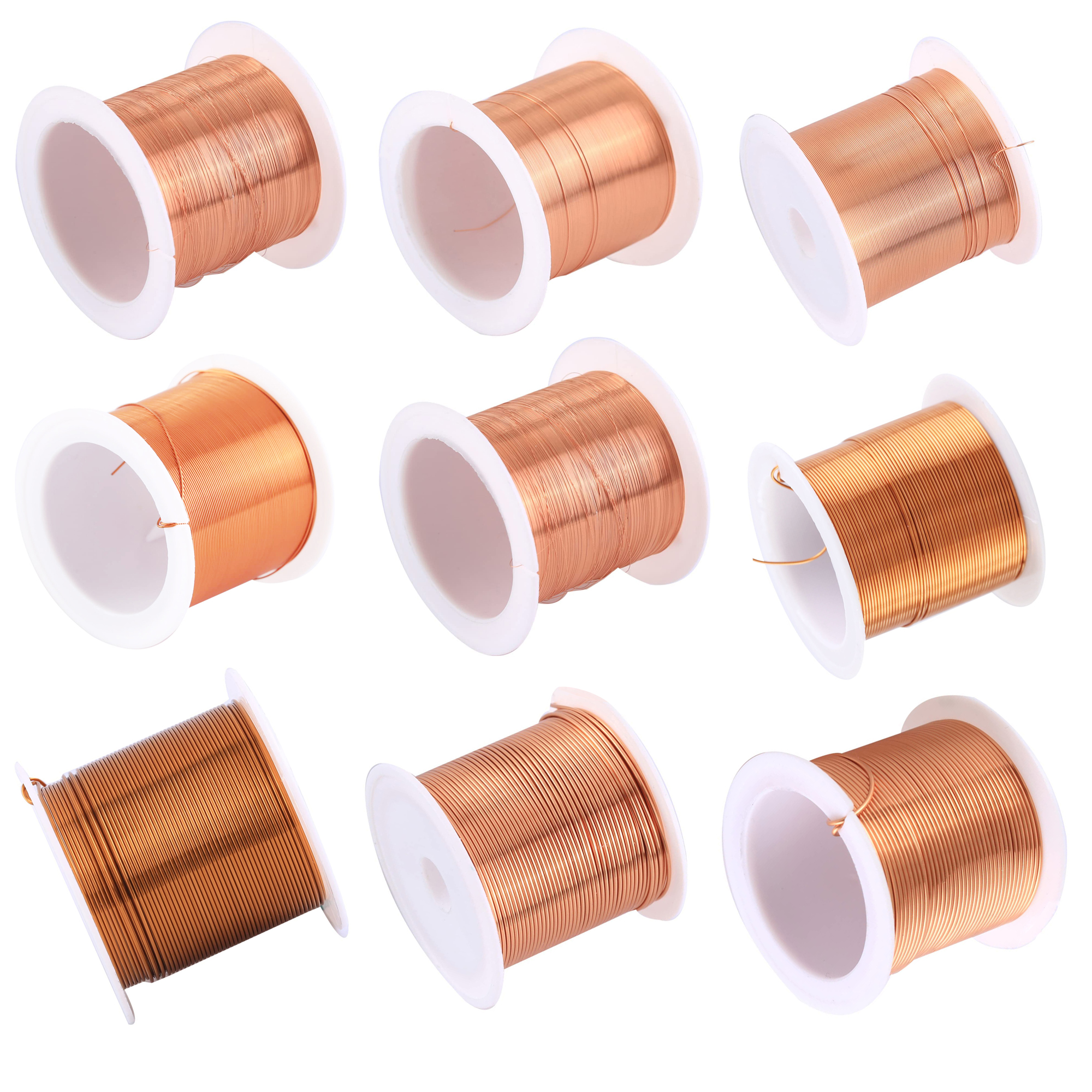 Dia 0.2mm and 0.5mm Cable Copper Wire Magnet Wire Enameled Copper Winding Wire Coil Copper Wire Length
