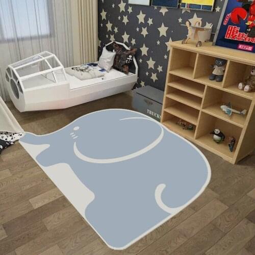 Cartoon Elephant Shape Bathroom Carpet Sofa Rug Mat For Kids Room 1pcs Non-slip Floor Mat Sofa Rug Pads Baby Crawling Carpet