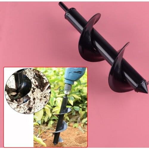 LETAOSK Metal Black Power Electric Garden Yard Planting Planter Earth Bulb Planter Auger Spiral Post Hole Drill Bit