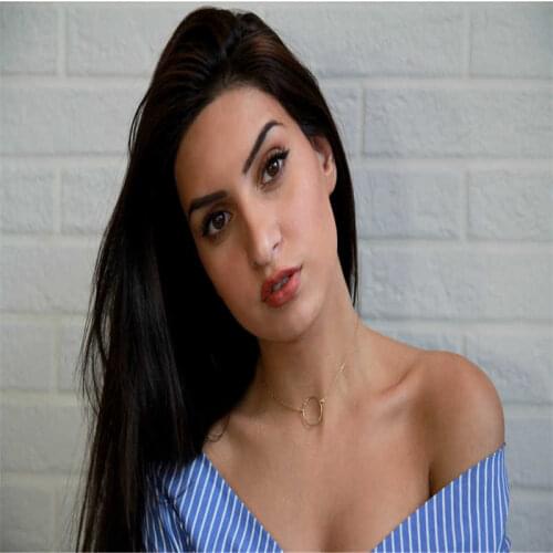 Fashion trendy Circle Woman Simplicity temperament Appointment choker Outline Necklace