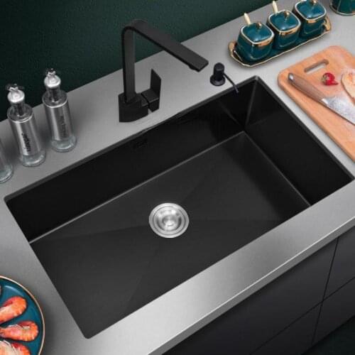 Nano Sink Single Sink Black Taichung Undercounter Basin Built-in Sink 304 Stainless Steel Kitchen Sink