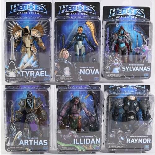 NECA Heroes of The Storm Illidan NOVA Sylvanas Raynor Arthas Tyrael 7" Action Figure Collectible Model Toy