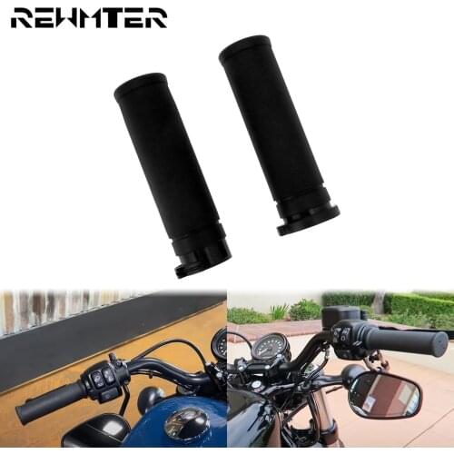 Motorcycle Handle Bar 1"25mm Non-slip Hand Grips Black For Harley Sportster XL Touring Dyna Softail Standard FXST Road King FLHR