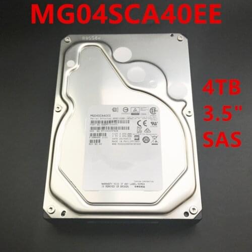 New HDD For Toshiba 4TB 3.5" SAS 12 Gb/s 128MB 7200RPM For Internal HDD For Enterprise Class HDD For MG04SCA40EE