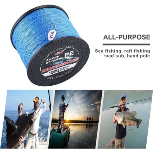 YUDELI Braid Fishing line 1000M 4 Strands Multifilament Fishing Wire Carp Fishing