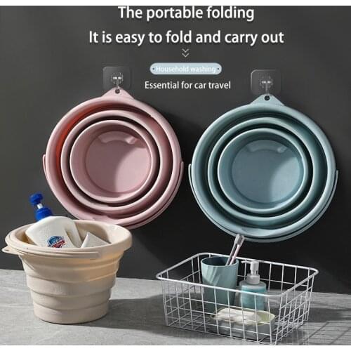 Camping Supplies Folding Bucket Tourism Portable Pools Car Camping Accessories Folding Cube Squeeze Mop Washing Machine Bucket