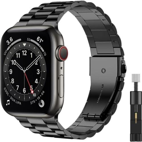 Correa for apple watch se band 44mm 40mm series 6 5 4 Upgraded Version Stainless Steel strap for iwatch 3 bracelet 42mm 38mm