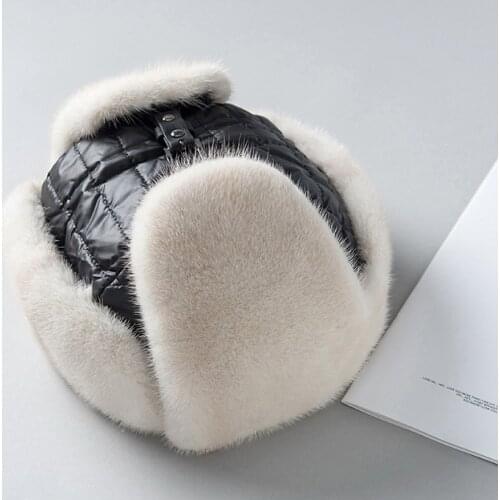 Free Shipping New Genuine Mink Fur hat Real fur cap Mens Mink fur hat Adjustable Winter 3 colors Wholesale Retail OEM