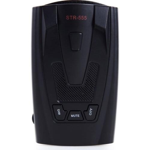 STR-555 Car Radar Detector English Russian Thai Voice Auto Vehicle Speed Alert Alarm Warning X K Anti radar Car Detector 500m