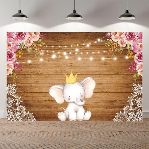 SeekPro new born wood lace floralBirthdayParty baby shower BannerBackgrounds Printed Professional Photographic studio Backdrop