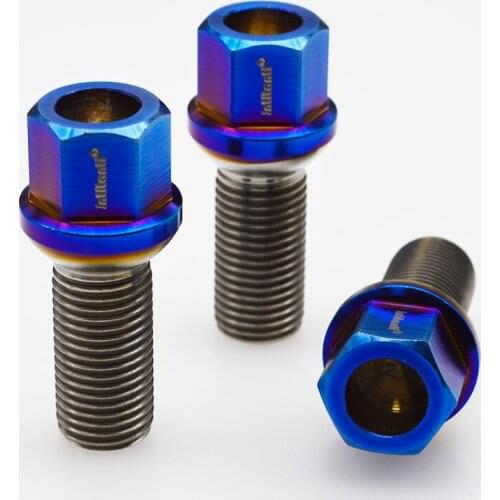 M14*1.5*28 Burnt blue ball seat Gr5 titanium wheel bolt for VW