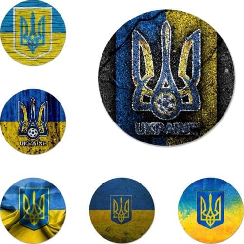 58mm keep calm and ukraine Of Flag Icons Pins Badge Decoration Brooches Metal Badges For Clothes Backpack Decoration