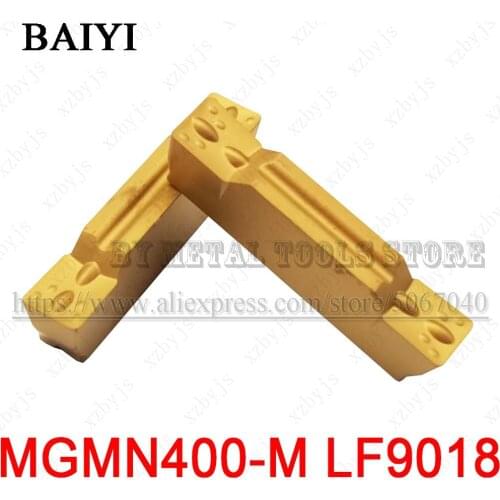 10pcs MGMN400-M LF9018 MGMN400 M LF9018 4mm grooving carbide insert CNC cutter lathe turning tools Grooving blade For Steel