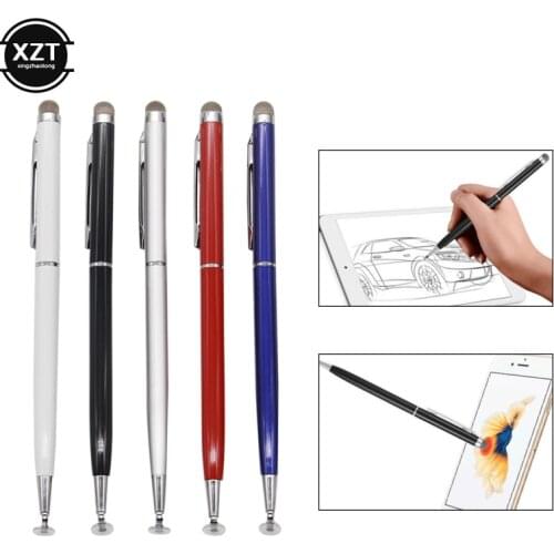 2in1 Capacitive Pen Touch Screen Drawing Pen Stylus with Conductive Touch Sucker Microfiber Touch Head for Tablet Smart Phone
