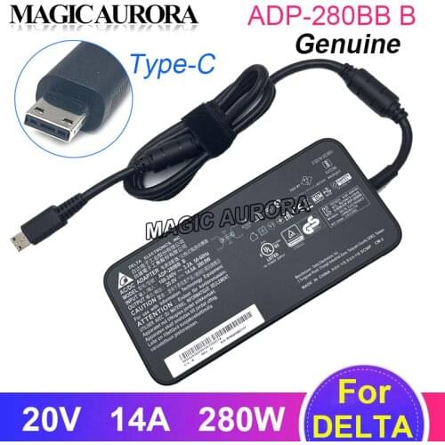 ADP-280BB B DELTA AC /DC Adapter For MSI GP76 For Clevo X170SMG Gaming Laptop Charger 20V 14A 280W Power Supply Type-C