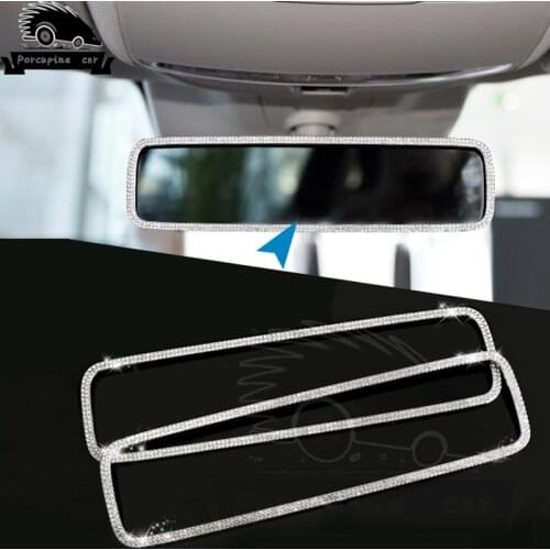 Diamond Rearview Mirror Rearview Mirror Cover Frame Frame for Mercedes Benz E-Class E200L E300L E320 2016-2018 Car Styling