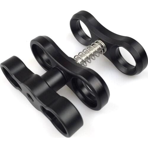 Aluminum CNC Camera Accessory Diving Ball Fixture Lights Arm Ball Butterfly Clip Triple Clamp Mount Adapter for Gopro 5 6