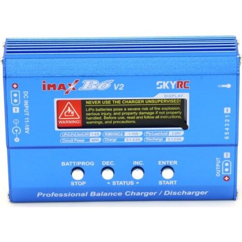 Original SKYRC IMax B6 V2 Digital LCD Lipo NiMh 3S battery Balance Charger With AC POWER 12v 5A Adapter for Lipo Battery