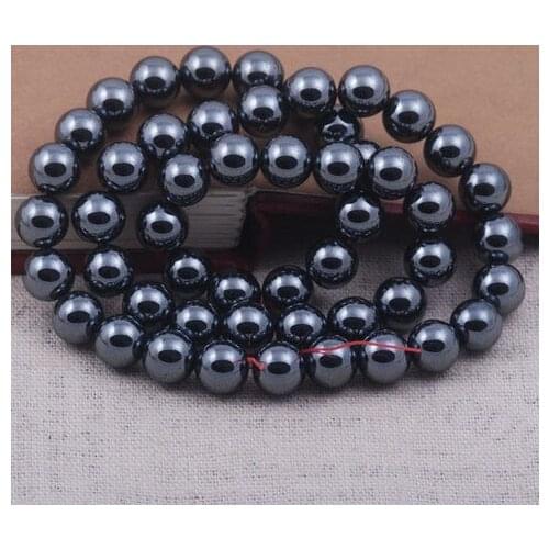 Bracelet necklace+Frhry35ft 10mm OM Black Hematite Loose ball Beads crystal Findings Fit DIY Bracelet Necklace