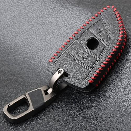 Auto Car Key Case Leather Key Cover For BMW X1 X3 X4 X5 X6 F15 F48 540 740 1 2 5 7 Series 218i Key Coldre Cover