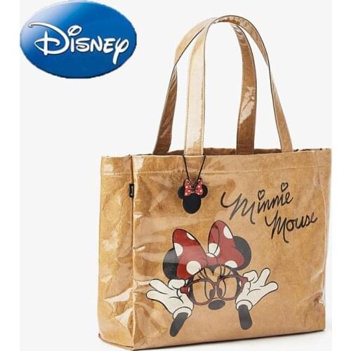 Disney Mickey Mouse Woman Shoulder Bag Large Capacity Childrens Handbag Fashion Lady Waterproof Minnie Cartoon Hobos
