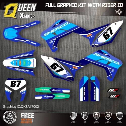 QUEEN X MOTOR Custom Team Graphics Decals 3M Stickers Kit For SHERCO 2017 2018 2019 2020 SE SEF 002