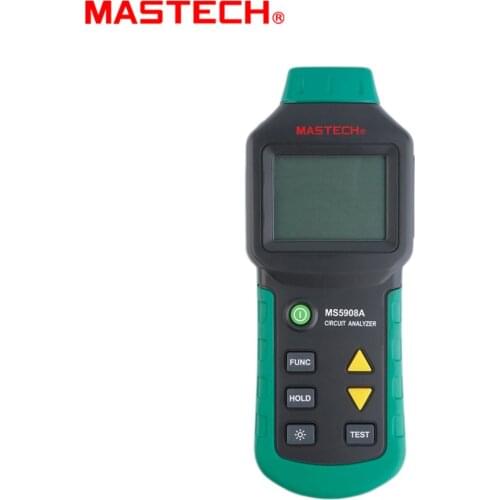 MASTECH MS5908A TRMS AC Low Voltage Distribution Line Fault Tester RCD GFCI Sockets Testing