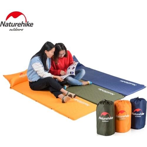 Naturehike Sleeping Mattress Self-Inflating Pad Portable Bed with Pillow Camping Mat Single Person Cushion Foldable NH15Q002-D