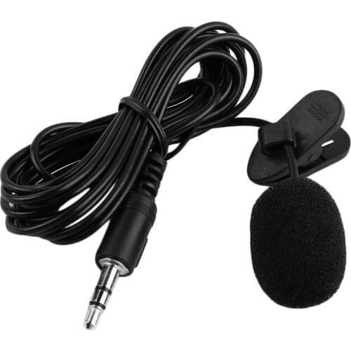 Microphone 3.5mm Jack Handsfree Speeching External Clip-on Lapel Lavalier Teaching Phone Wired Condenser Mic for IPhone PC Tools