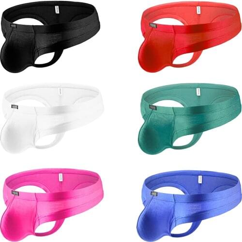 Mens Cheeky Boxer Underwear Sexy Low Rise Pouch Thong Panties