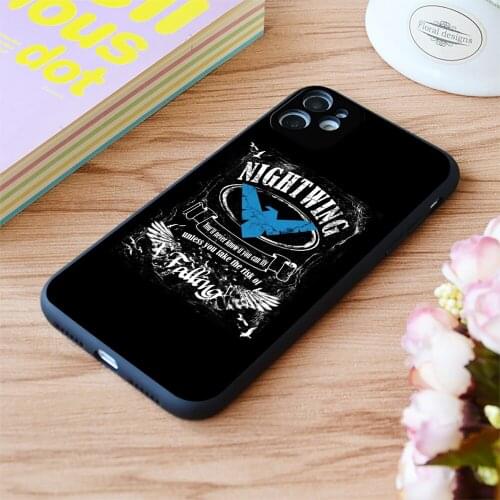 For iPhone Nightwing Label Whiskey Style Print Soft Matt Apple iPhone Case 6 7 8 11 12 Plus Pro X XR XS MAX SE